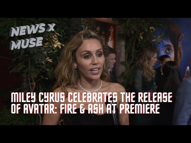 Video thumbnail for Miley Cyrus Celebrates the Release of Avatar: Fire & Ash at Premiere