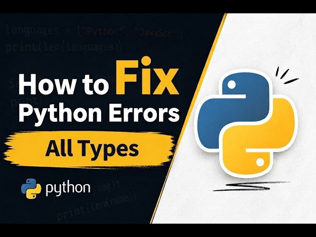 Video thumbnail for How to Fix Errors in Python | What is a Traceback Explained for Beginners
