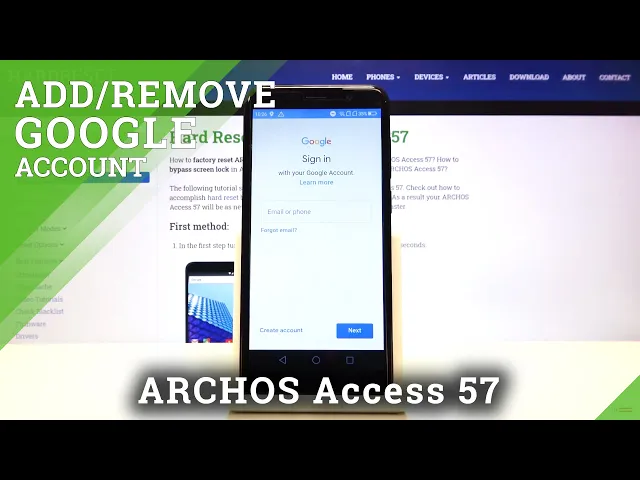 Video thumbnail for How to Remove & Add Google Account in ARCHOS Access 57 – Sign In to Google