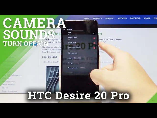 Video thumbnail for How to Enable Camera Shutter Sound in HTC Desire 20 Pro