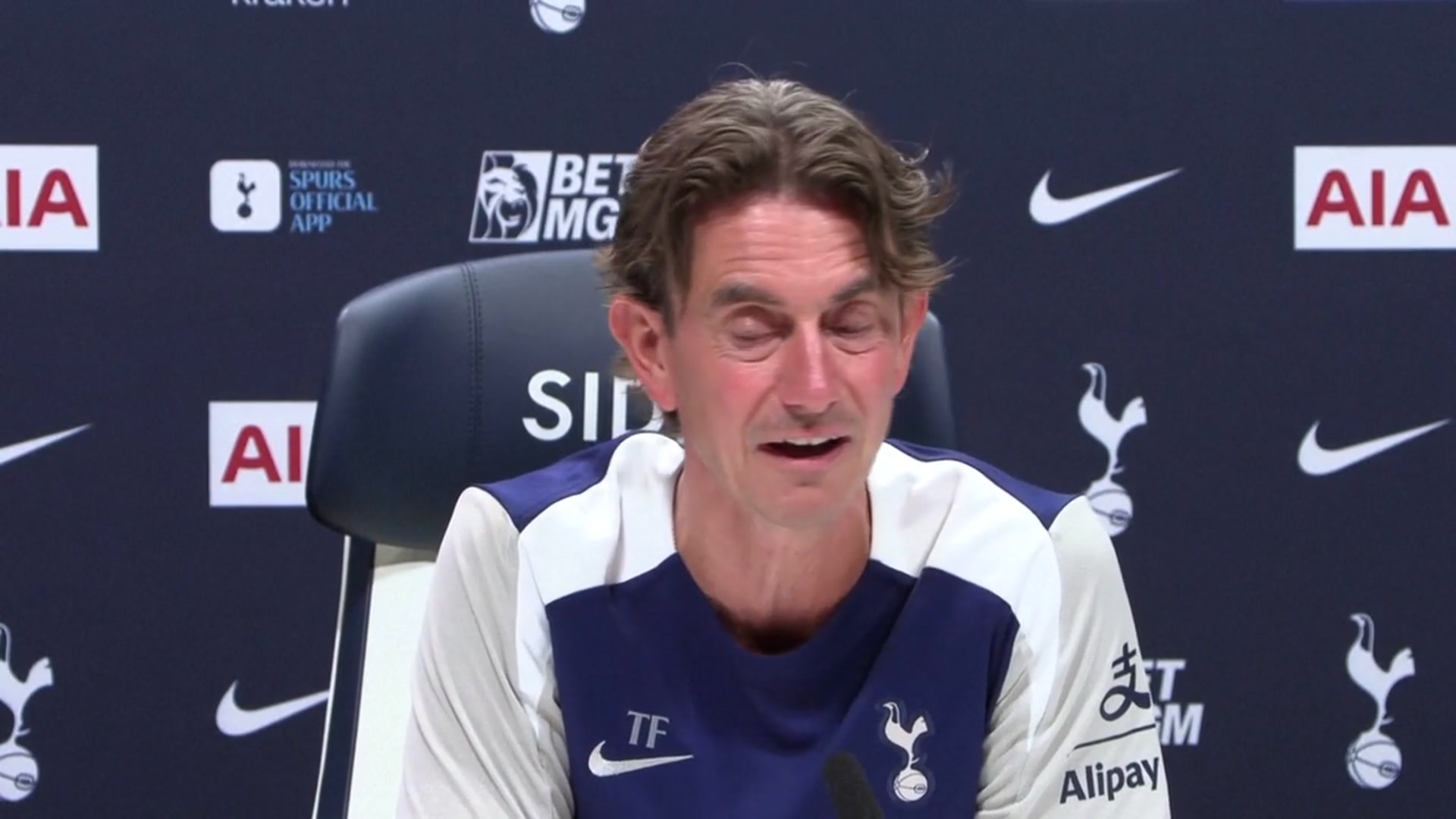 'Video thumbnail for 'Ange will forever be a legend at Tottenham' - Thomas Frank hails predecessor on first presser as Spurs coach'