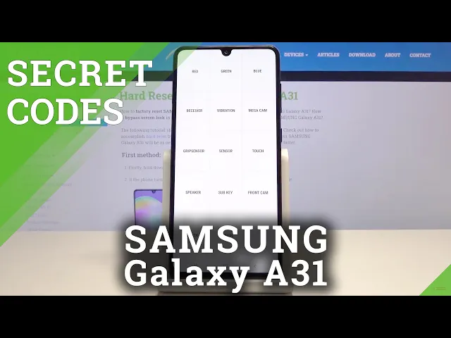 Video thumbnail for Secret Codes for SAMSUNG Galaxy A31 - Hidden Features / Hardware Test