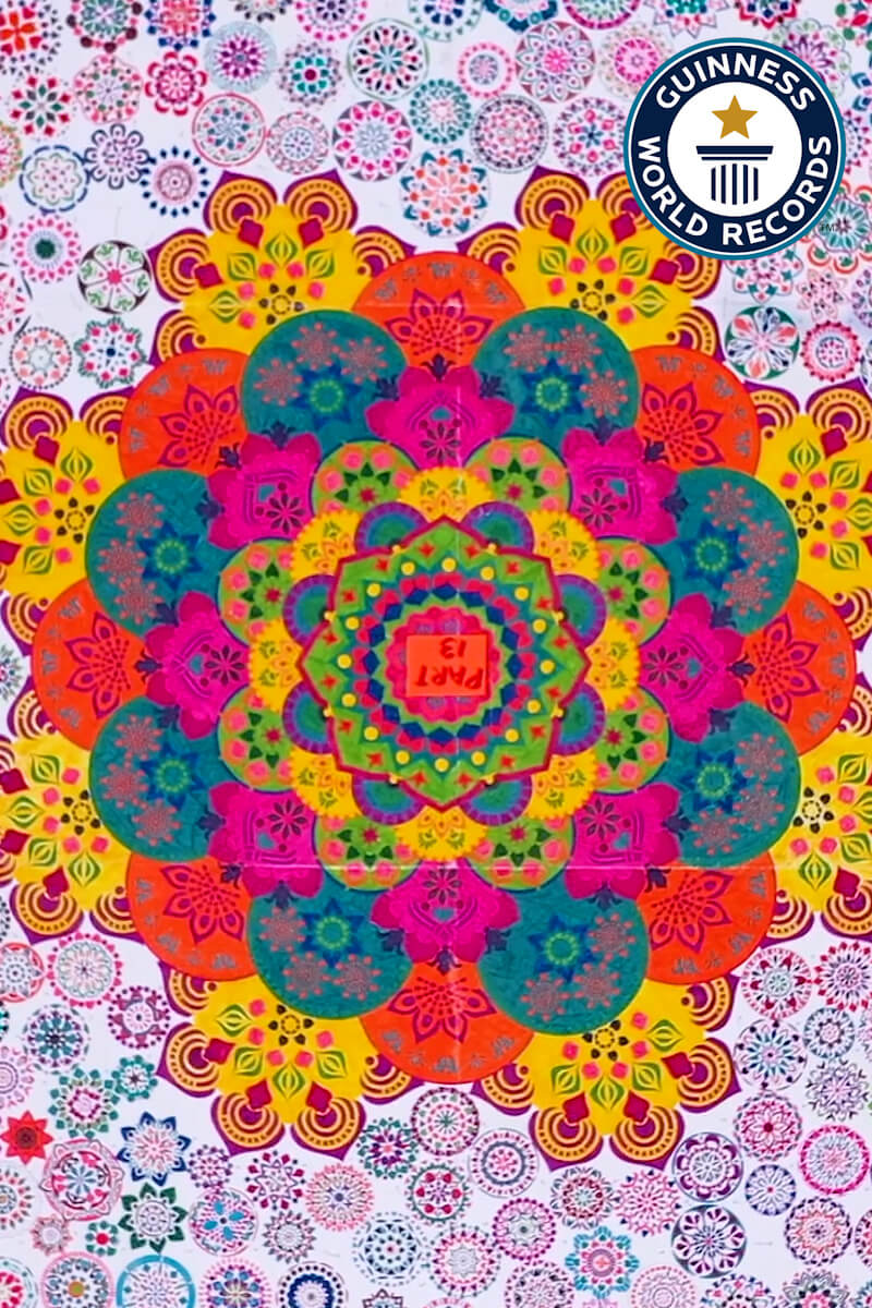 'Video thumbnail for Guinness World Records attempt, largest mandala display led by Randeep Singh Nandal    '
