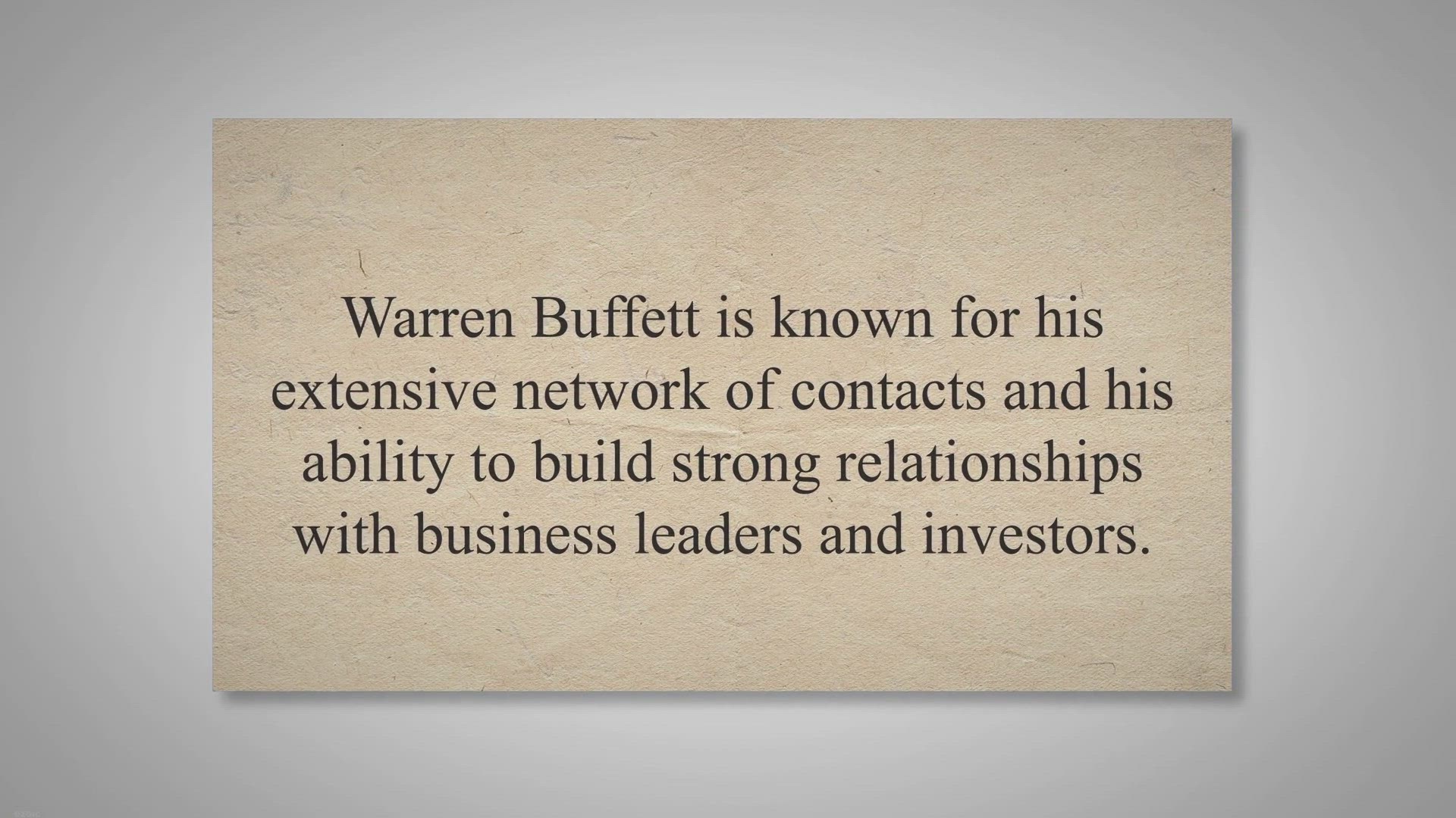 'Video thumbnail for Warren Buffett on the Power of Networking:'
