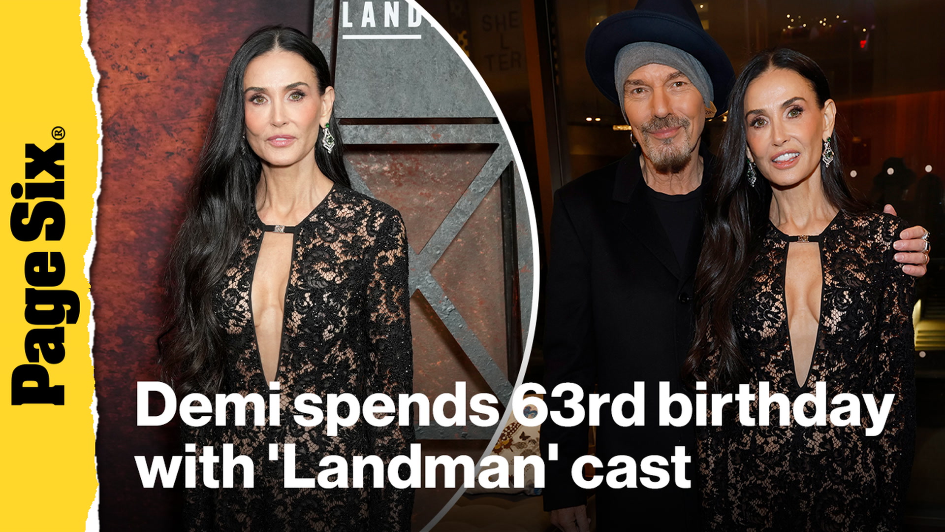 Video thumbnail for Demi Moore celebrates her 63rd birthday with 'Landman' cast at NYC premiere