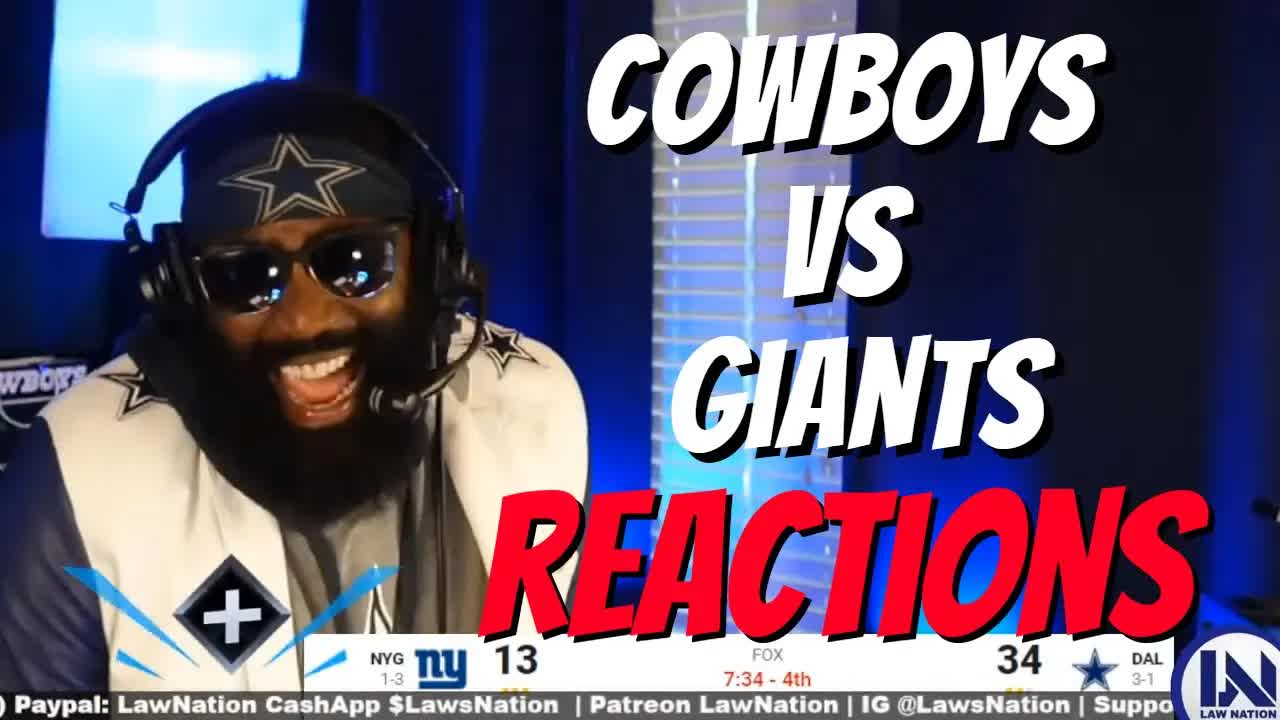 Video thumbnail for law nation sports: cowboys vs giants: a 44-20 game analysis & reactions