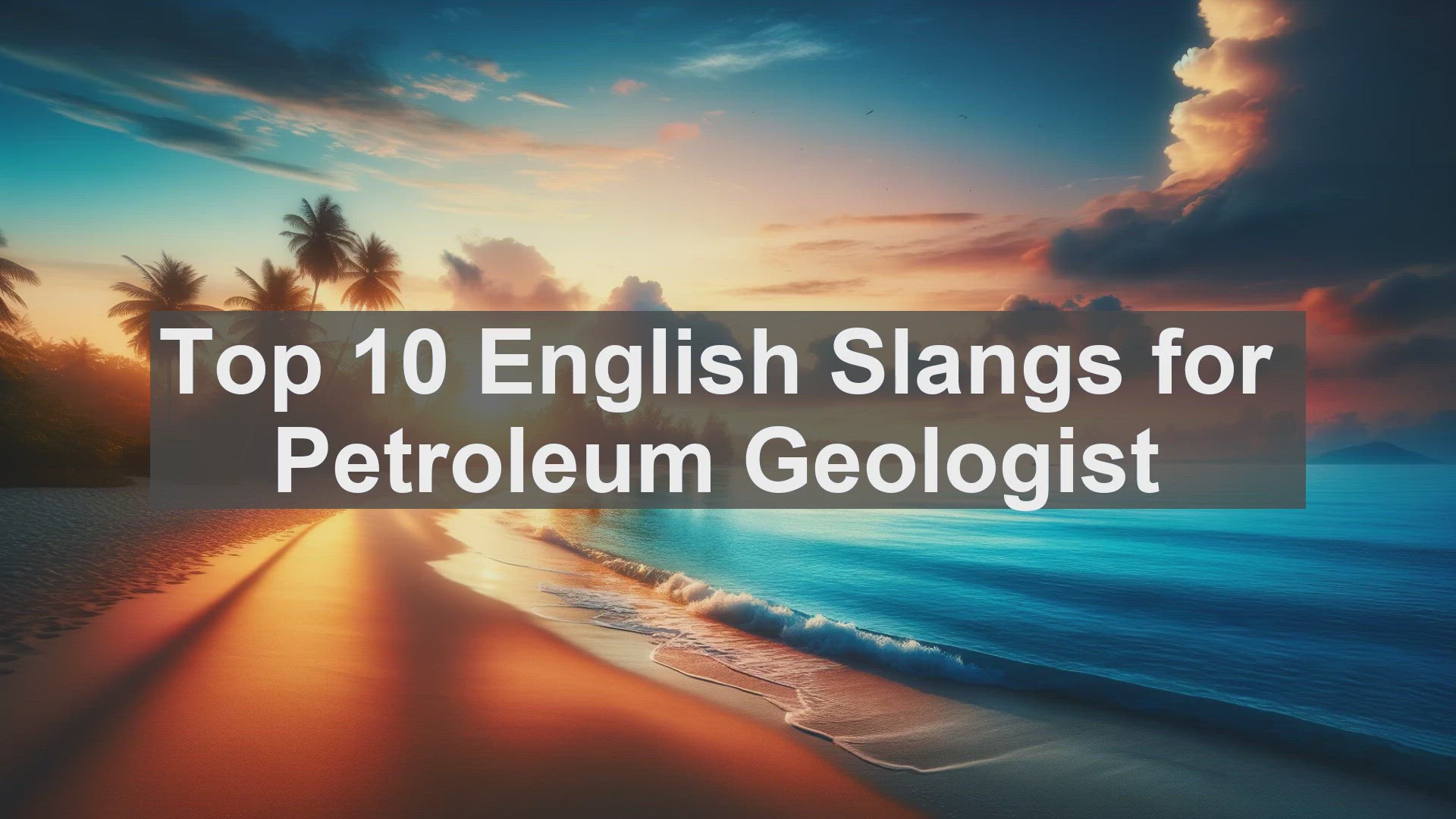 'Video thumbnail for Top 10 English Slangs for Petroleum Geologist'