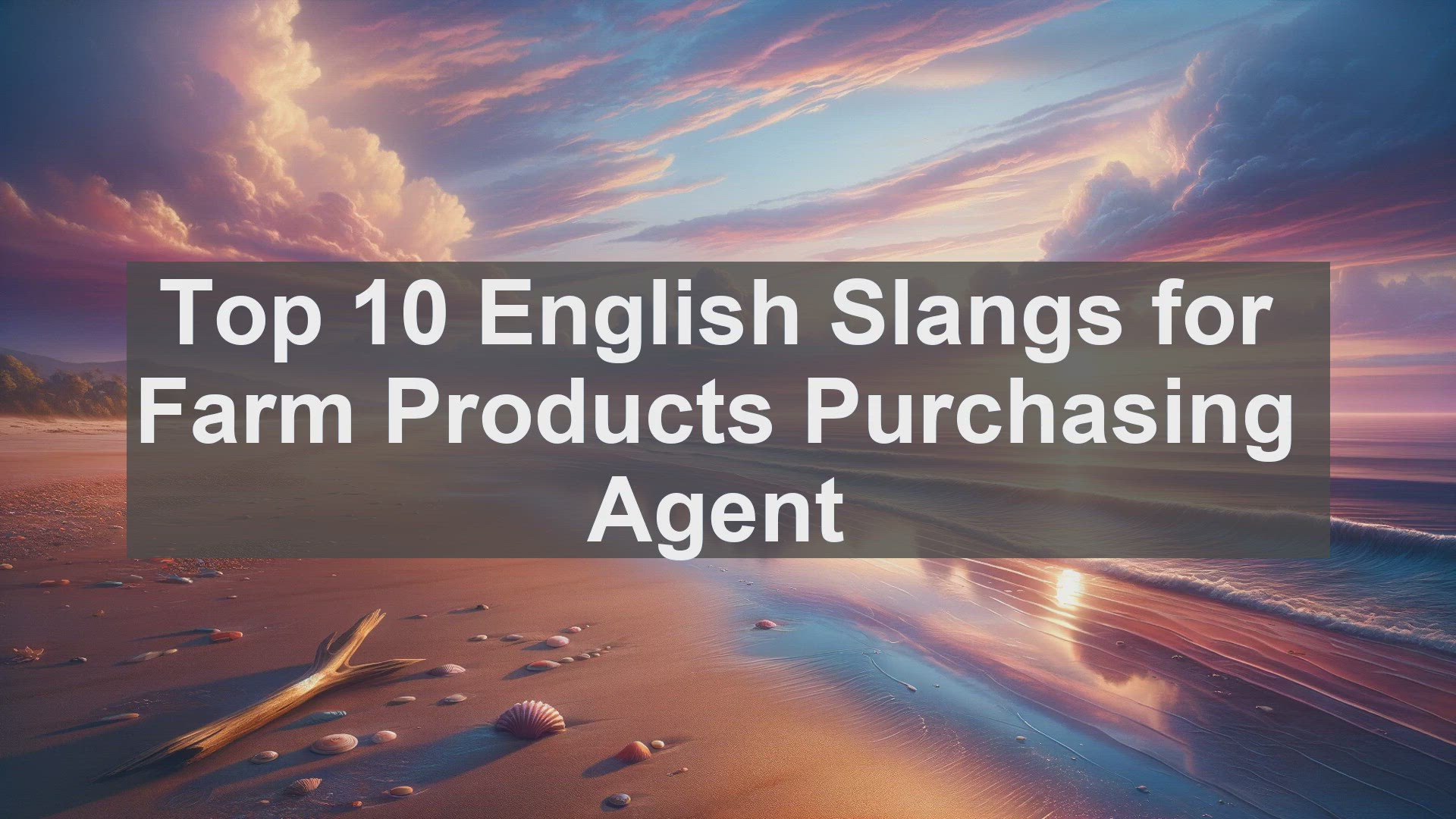 'Video thumbnail for Top 10 English Slangs for Farm Products Purchasing Agent'
