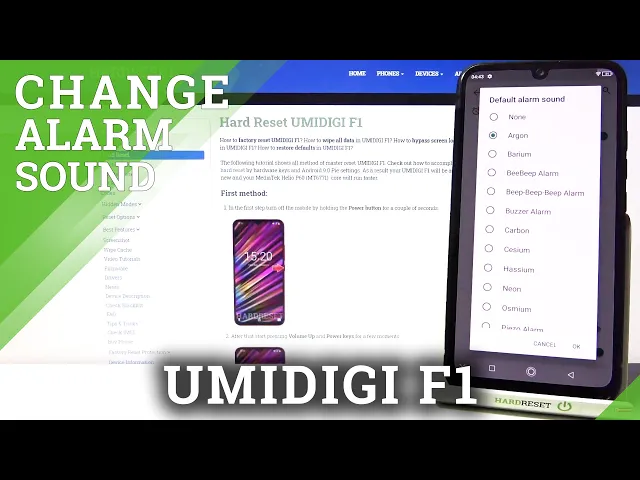 Video thumbnail for Default Alarm Sounds in UMIDIGI F1 – Verify All Alarm Tones