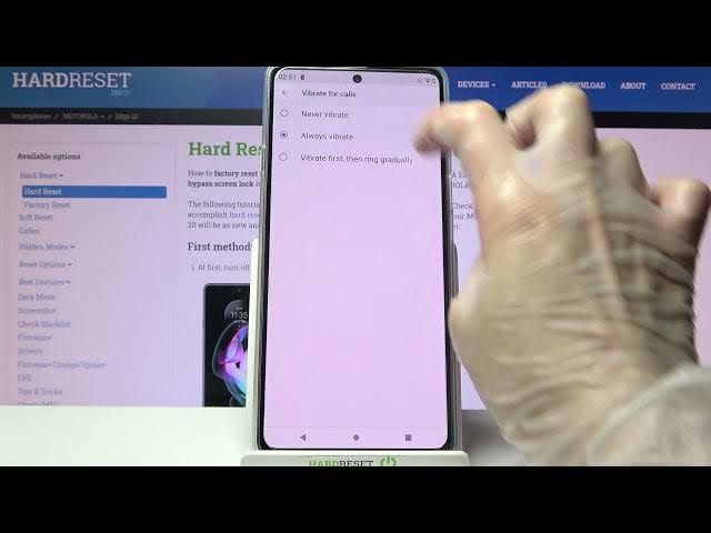 Video thumbnail for How to Enter Vibration Settings on MOTOROLA EDGE 20 - Manage Vibration Settings