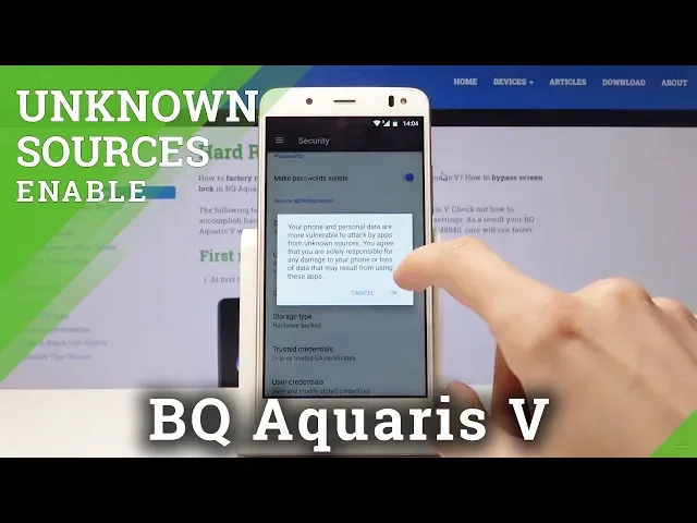 Video thumbnail for How to Enable Unknown Sources in BQ Aquaris V - Install Unknown Apps