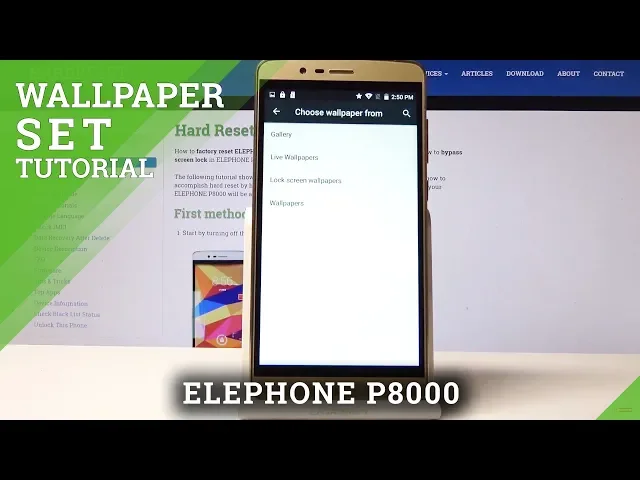Video thumbnail for How to Set Up Wallpaper on ELEPHONE P8000 - Desktop Wallpaper