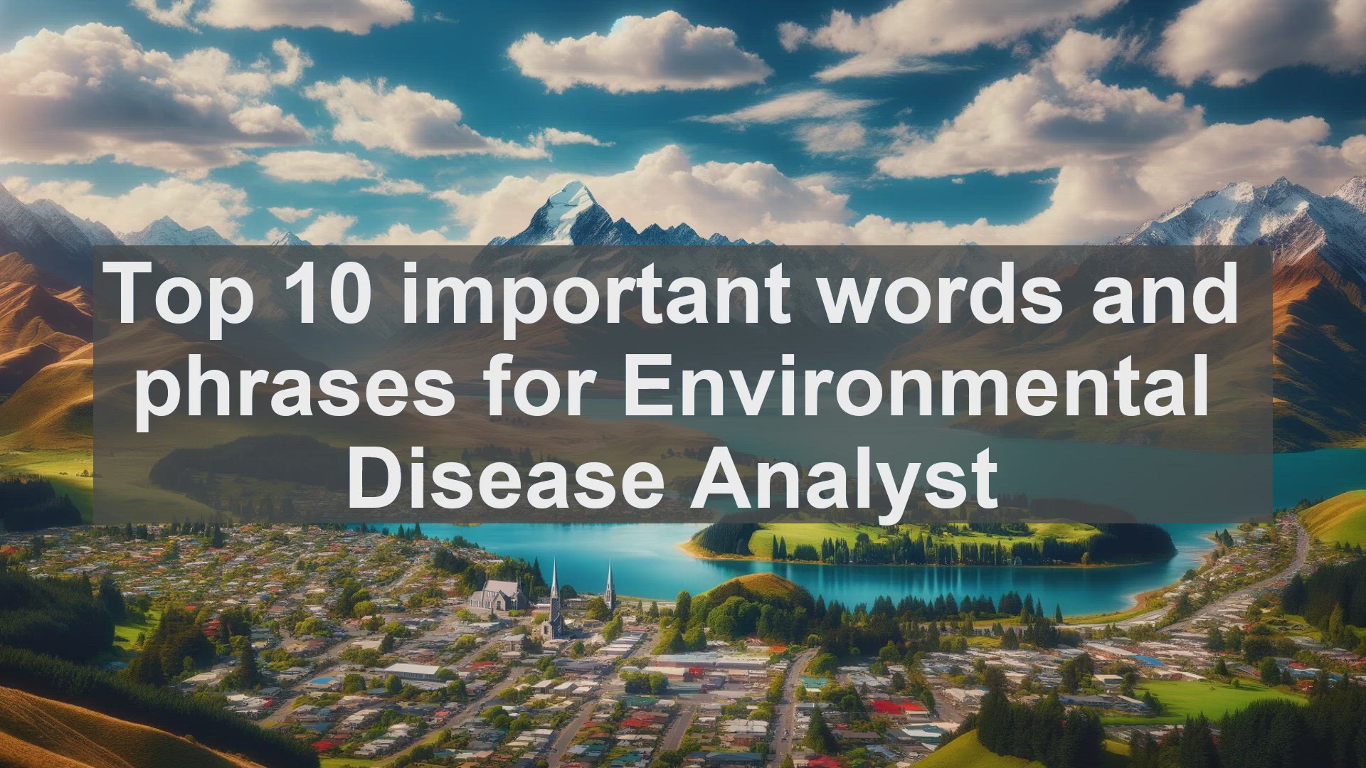 'Video thumbnail for Top 10 important words and phrases for Environmental Disease Analyst'
