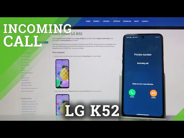 Video thumbnail for Discover Incoming Call Screen Options in LG K52 – Animation of Incoming Call