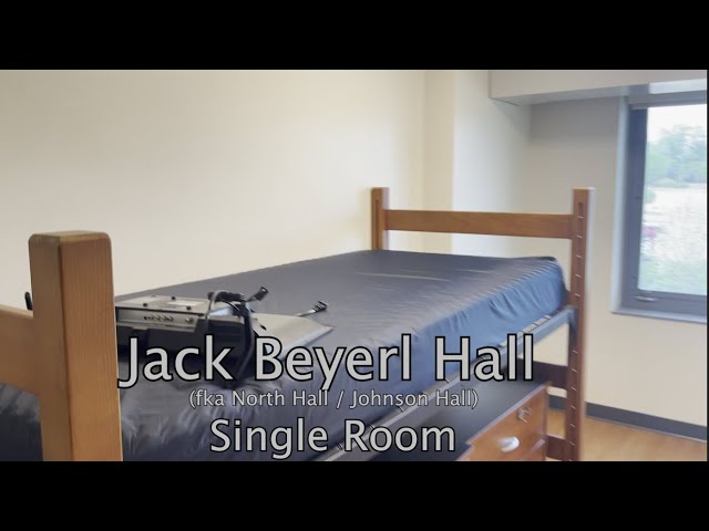 Video thumbnail for Jack Beyerl Residence Hall Single Dorm Walkthrough at Ball State University