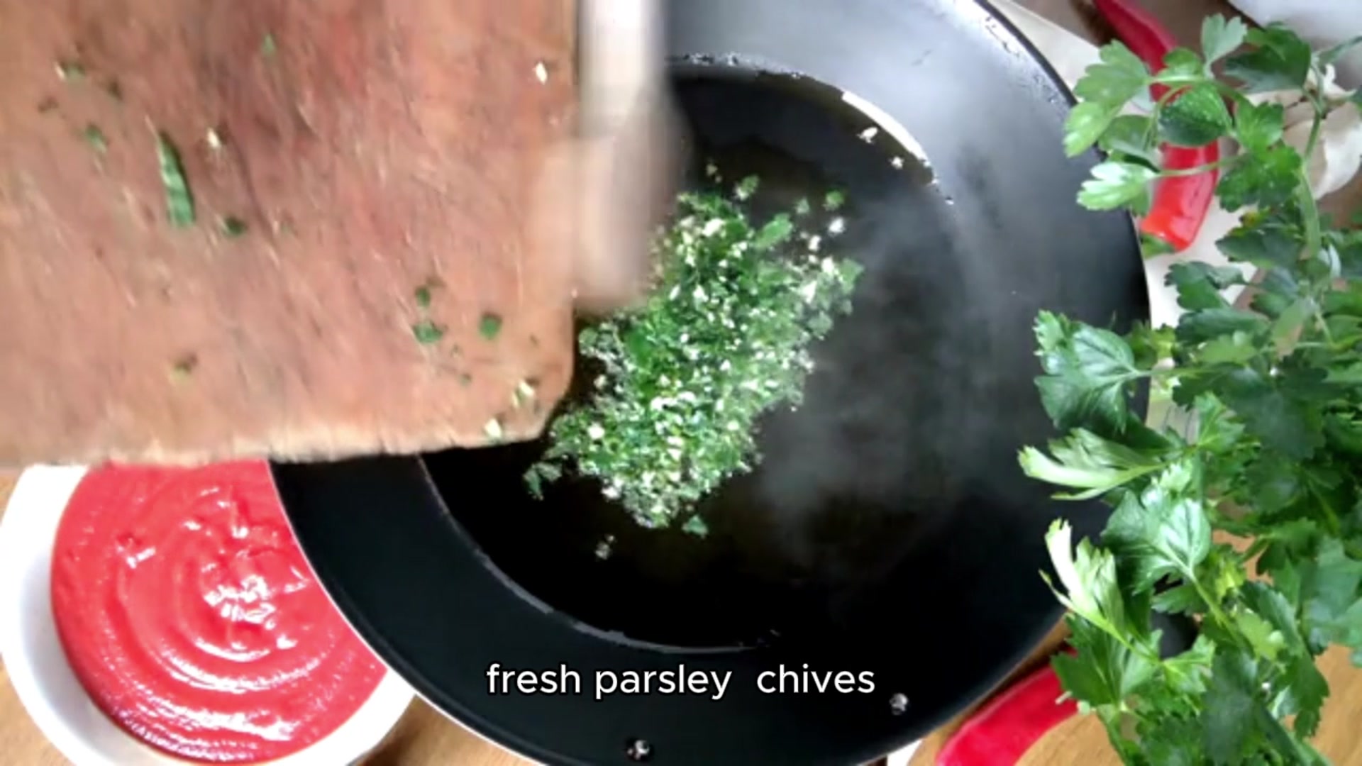 Video thumbnail for Creamy Garlic and herb spread recipe