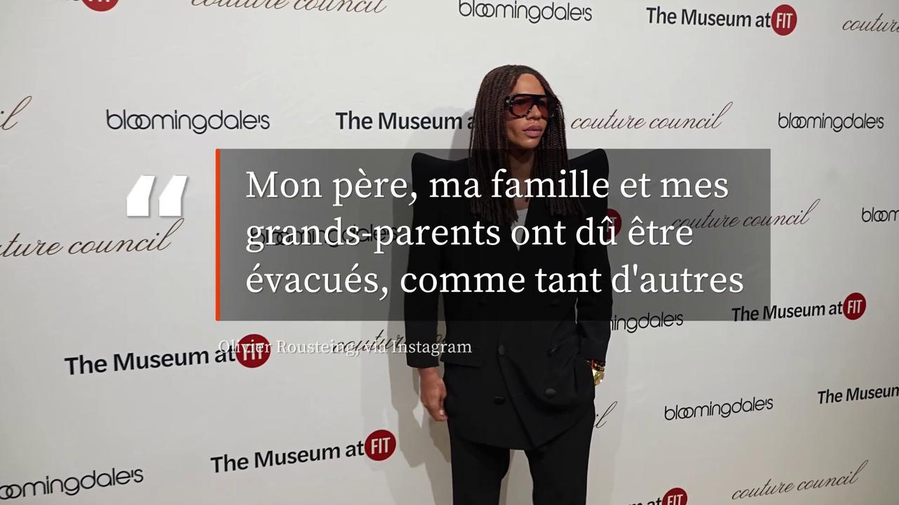 Video thumbnail for Olivier Rousteing, dont la famille a été évacuée de Gironde, envoie un message de soutien à sa région.