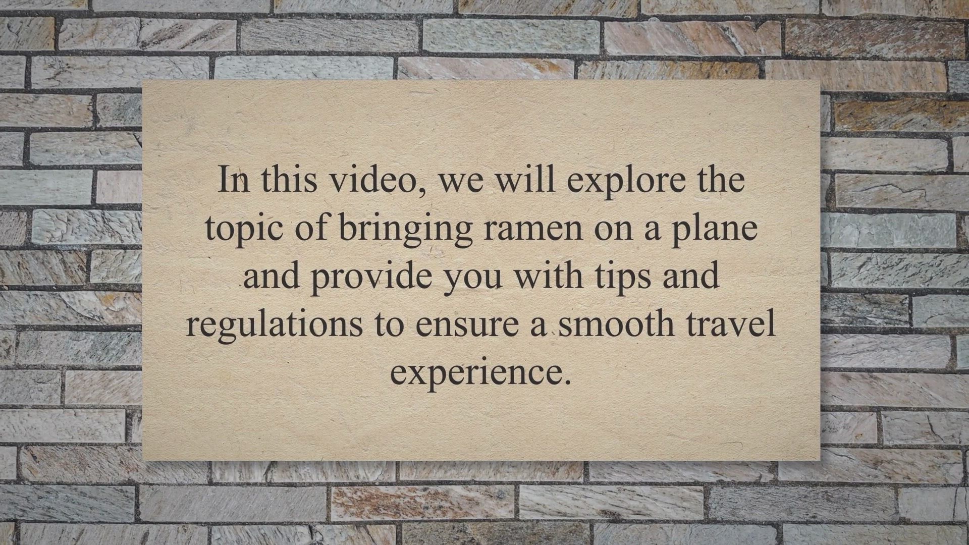 Video thumbnail for Navigating Airport Security: Can You Bring Ramen on a Plane? Tips and Regulations Explained