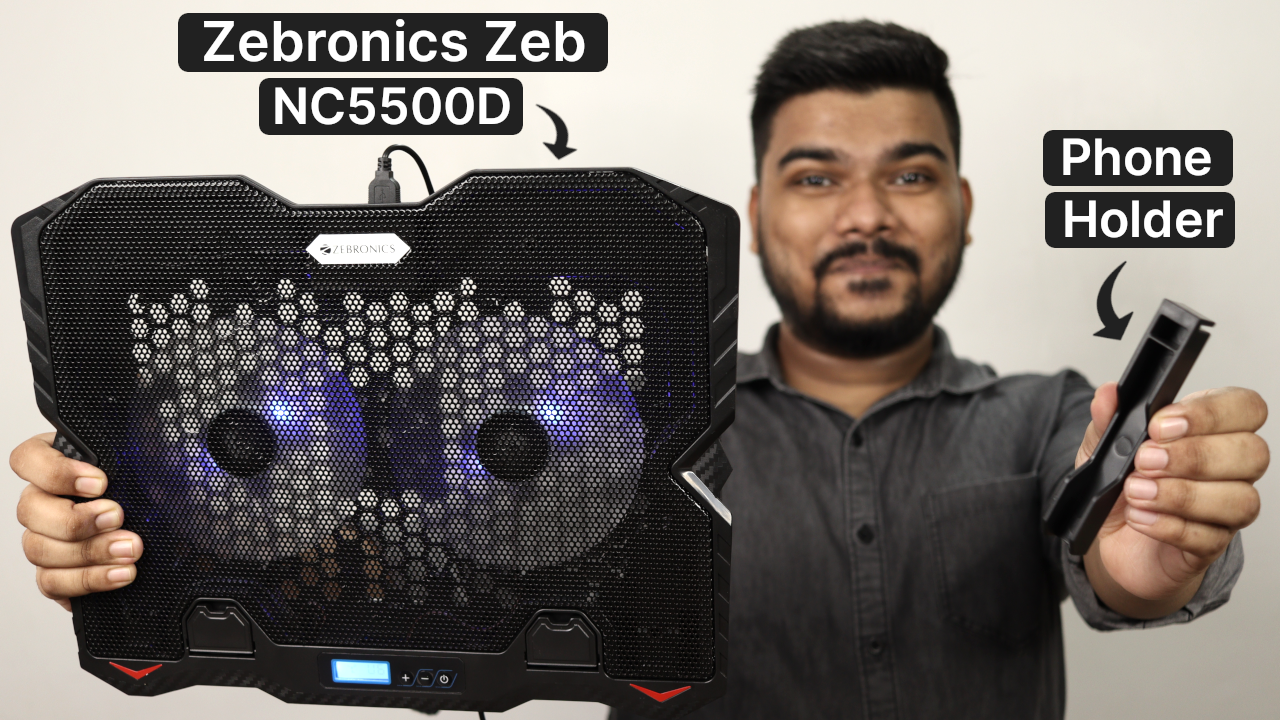 'Video thumbnail for Cooling Pad for Laptop With Phone Holder | Zebronics Zeb NC5500D Review'