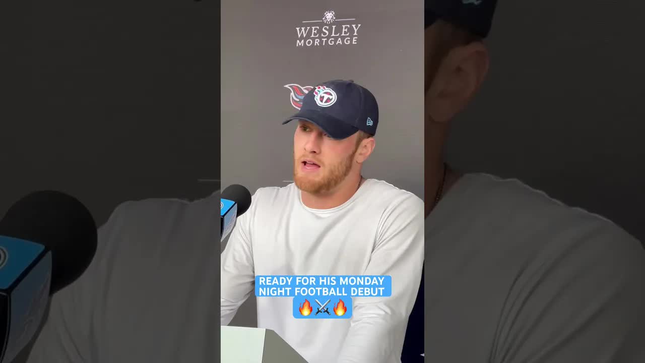 Video thumbnail for #Titans QB Will Levis is ready to make his Monday Night Football debut! #shorts #titanup #nlf