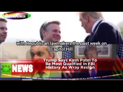 Video thumbnail for Trump Says Kash Patel To Be Most Qualified In FBI History As Wray Resign