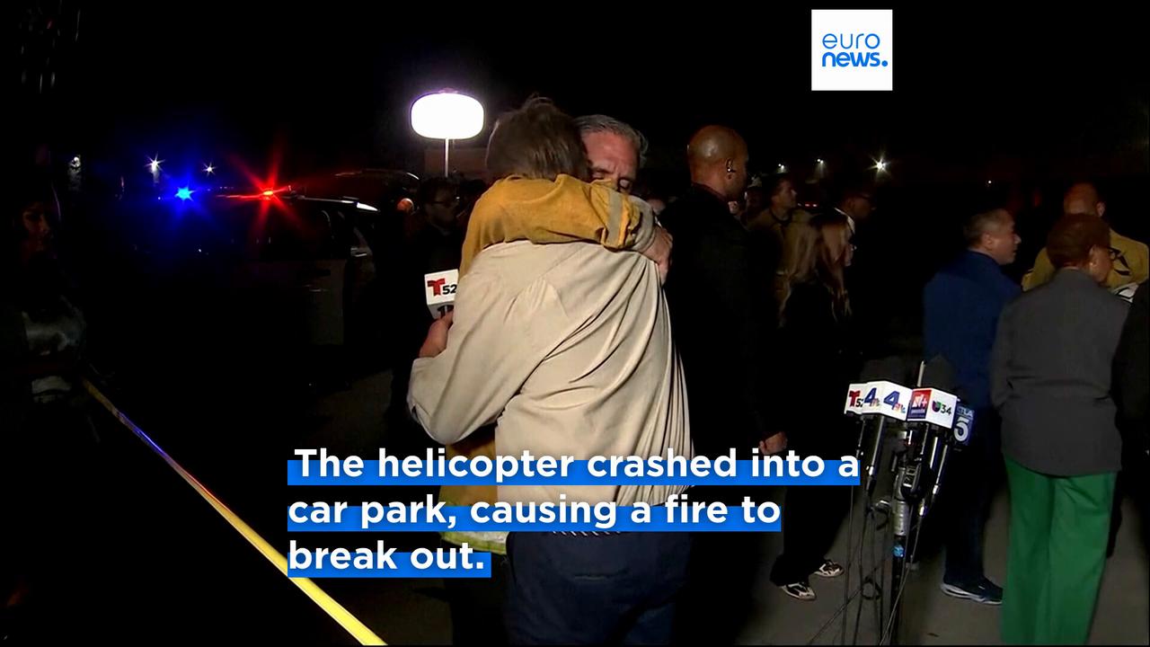 Video thumbnail for NBC news helicopter crash kills at least three in Los Angeles while reporters covered car accident