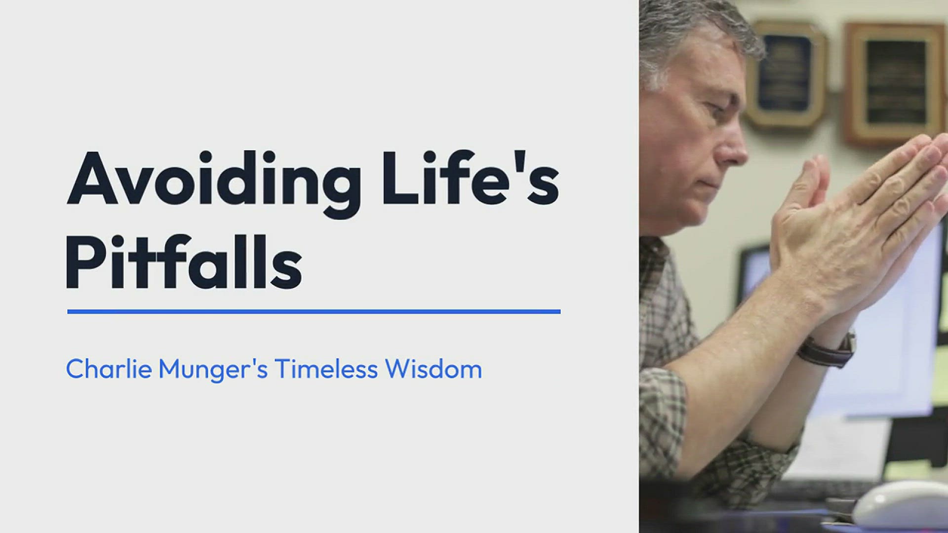 Video thumbnail for Charlie Munger on Mistakes to Avoid in Life