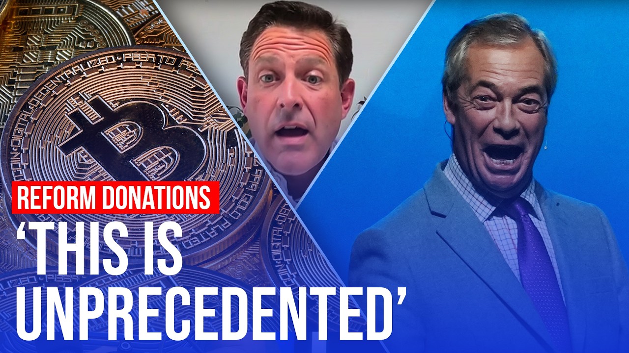 Video thumbnail for Reform UK gets £72m in donations within 48 hours