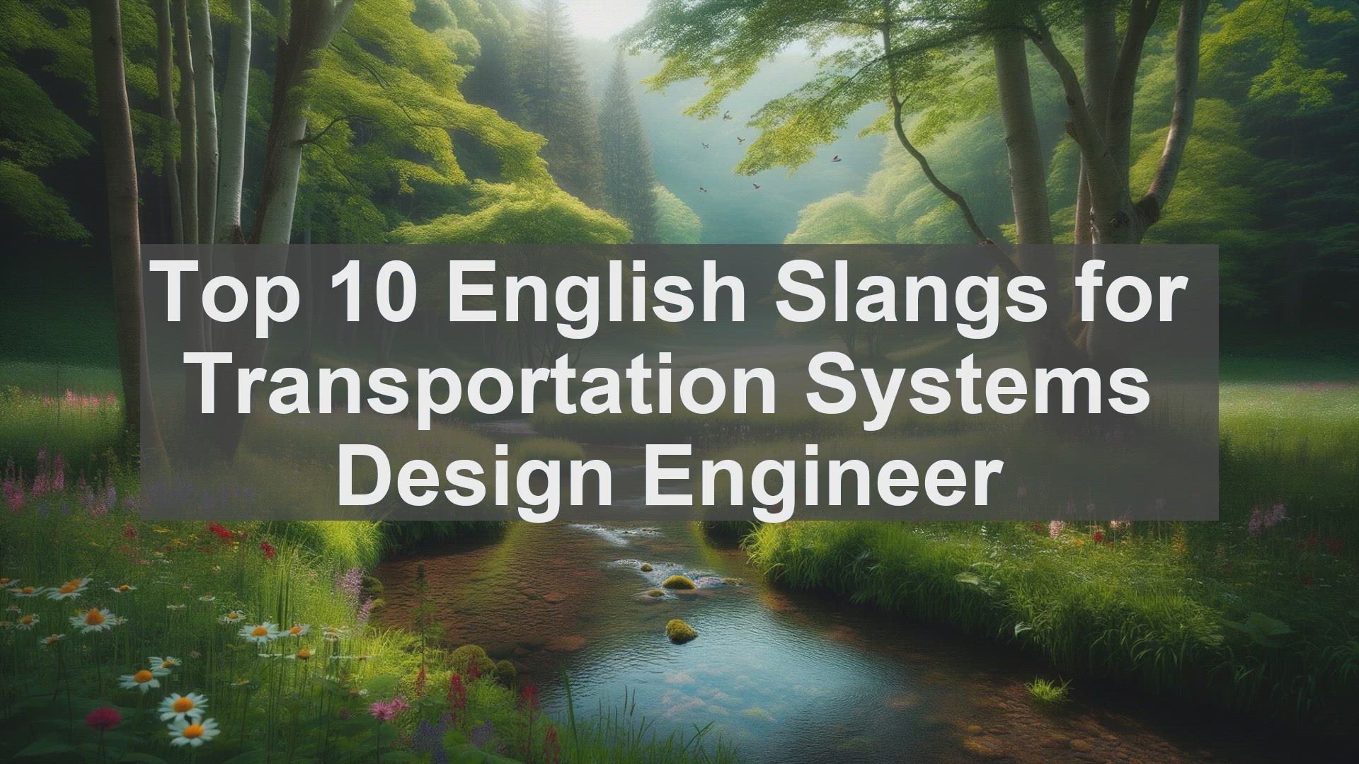 'Video thumbnail for Top 10 English Slangs for Transportation Systems Design Engineer'