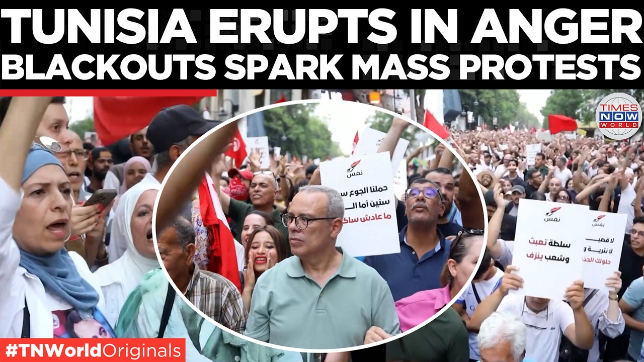 Video thumbnail for ANTI-GOVT PROTEST: 'Enough Recklessness,' Furious Tunisians Flood Streets Over Poverty, Power Cuts