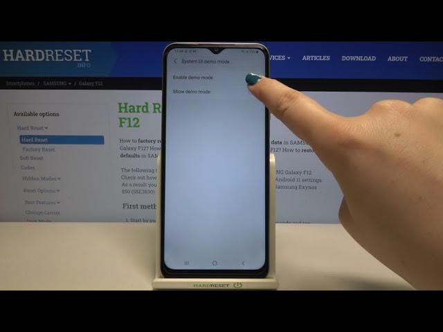 Video thumbnail for Demo Mode on SAMSUNG Galaxy F12 – Floor / Kiosk Mode