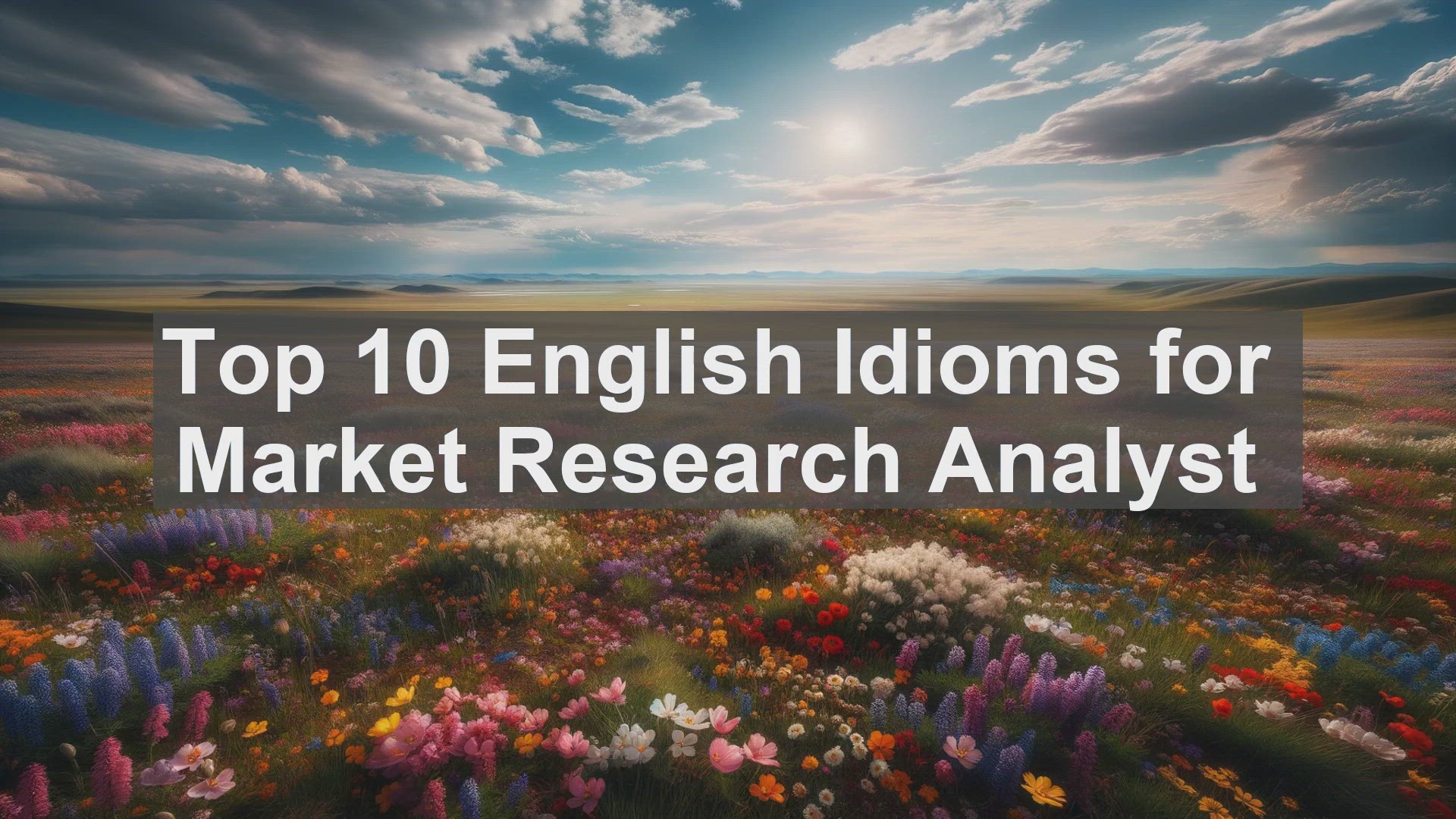 'Video thumbnail for Top 10 English Idioms for Market Research Analyst'