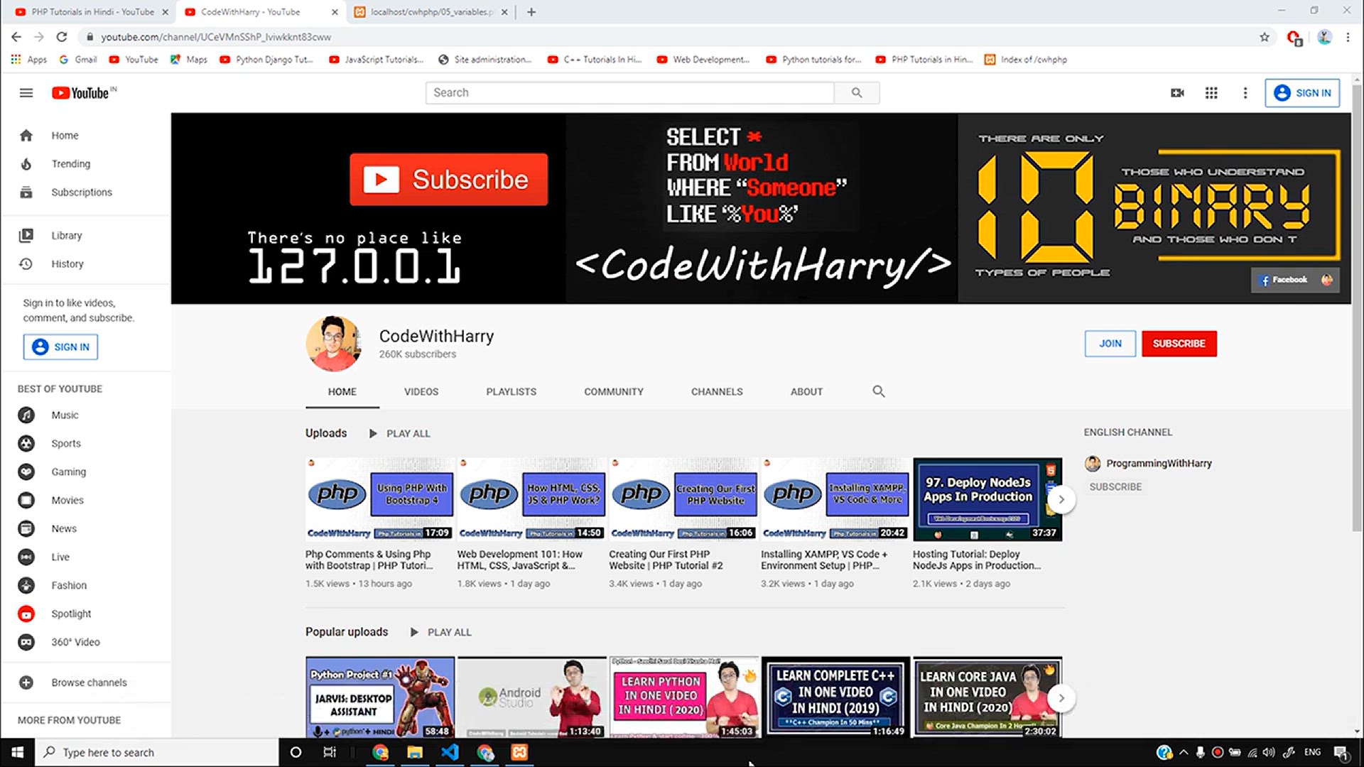 'Video thumbnail for Rules for Creating Variables in Php _ PHP Tutorial #6'