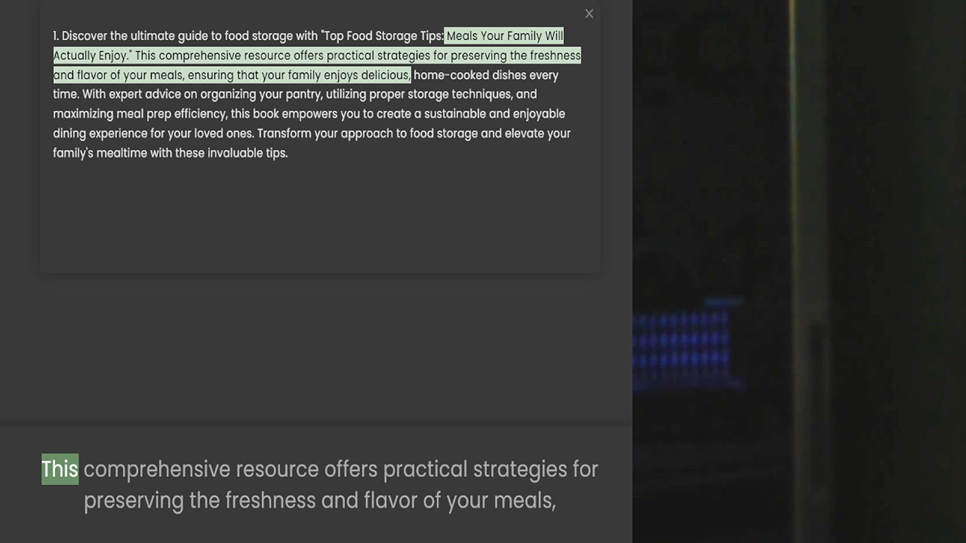 Video thumbnail for 1. Discover the ultimate guide to food storage with Top Food Storage Tips Meals Your Family Will Actually Enjoy. This comprehensive resource offers practical strategies for preserving the freshness and flavor of your meals, ensuring that