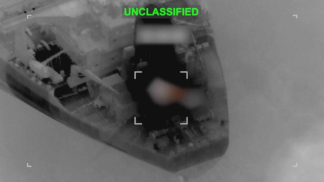 Video thumbnail for Iran: U.S. Missiles Disable Oil Tanker Heading Toward Iran.