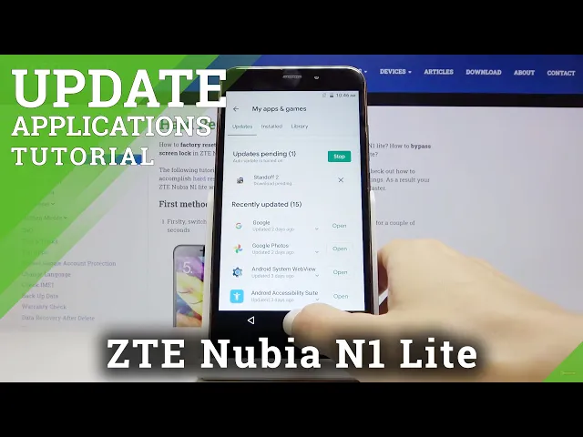Video thumbnail for How to Update Apps in ZTE Nubia N1 Lite – Find the Newest App Versions