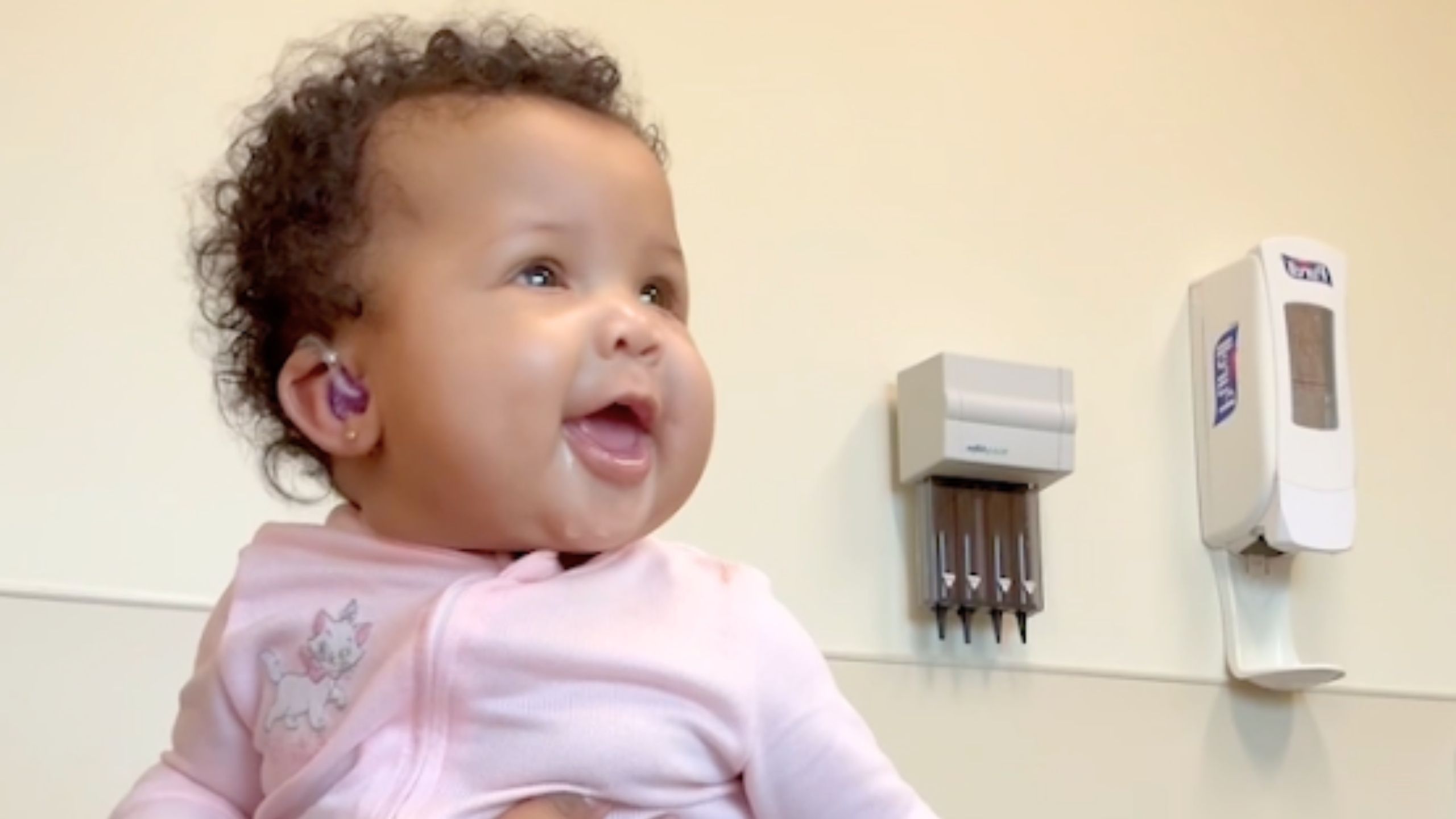 Video thumbnail for Daughter Lights Up When She Hears Mom's Voice Clearly For The First Time