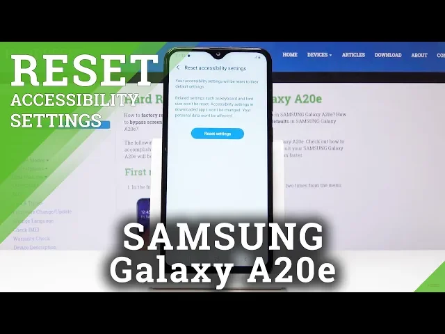 Video thumbnail for How to Restore Accessibility Settings in SAMSUNG Galaxy A20e - Accessibility Default Options