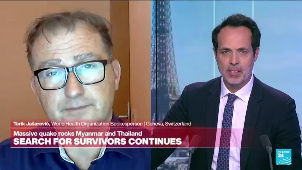 Video thumbnail for We need immediate medical care for earthquake survivors in Myanmar, says WHO spokesperson