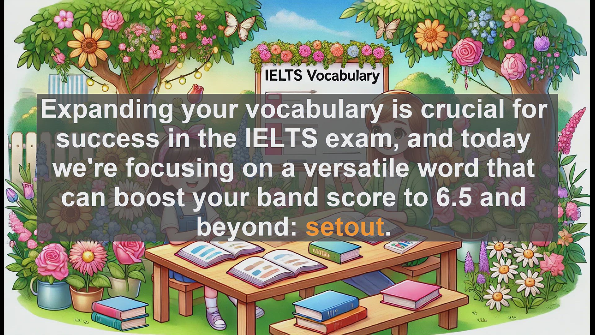 'Video thumbnail for 2500 Must Know IELTS 6.5 Vocabulary - IELTS Vocabulary Boost: Master the Word 'Setout''