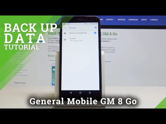 Video thumbnail for How to Create Google Backup in General Mobile GM 8 - Set Up Google Backup