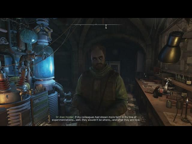 Video thumbnail for Atomfall - Dr Holder: Meet and Talk with Dr Holder (Wants Sample One | Escape Leads) Dialogue Tree