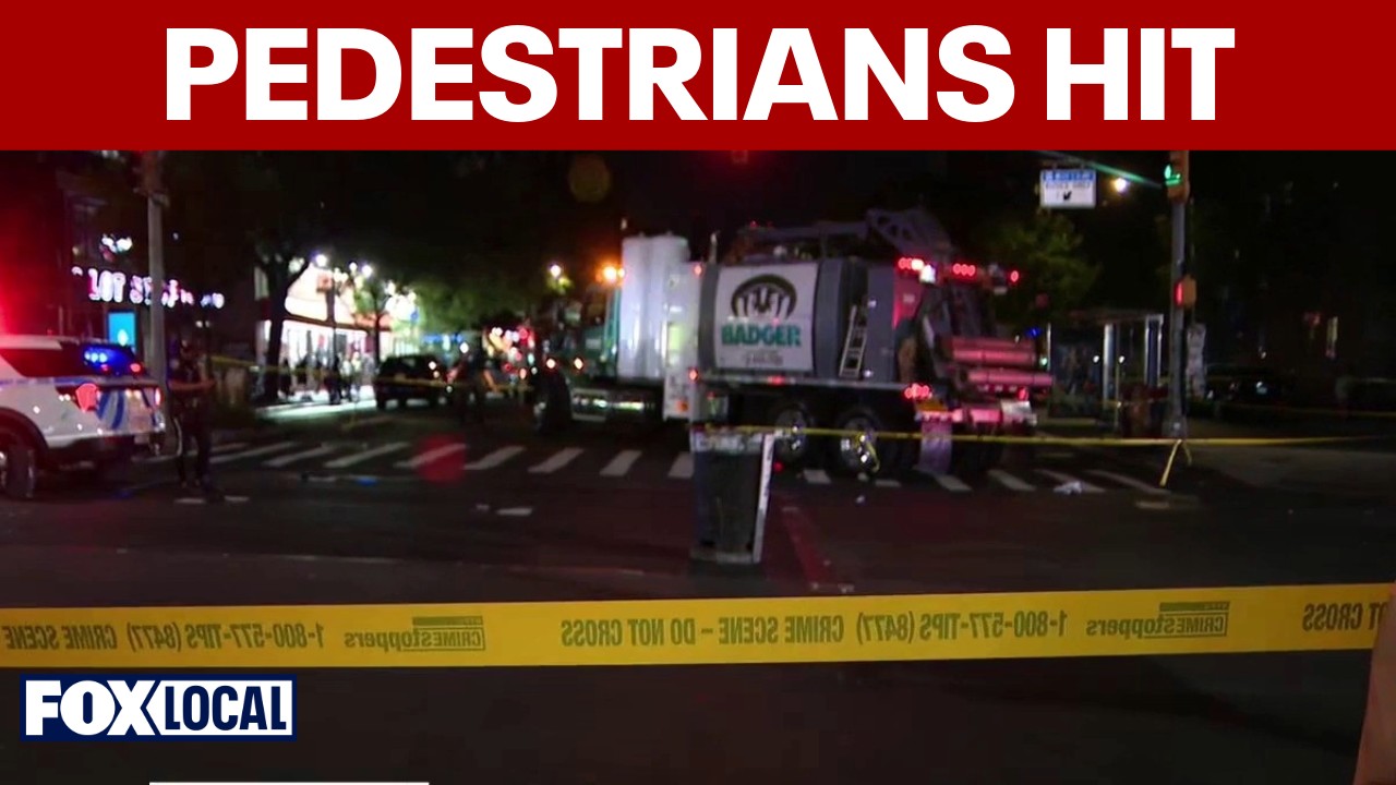 Video thumbnail for 2 pedestrians hit by truck in East Village, 1 critically injured