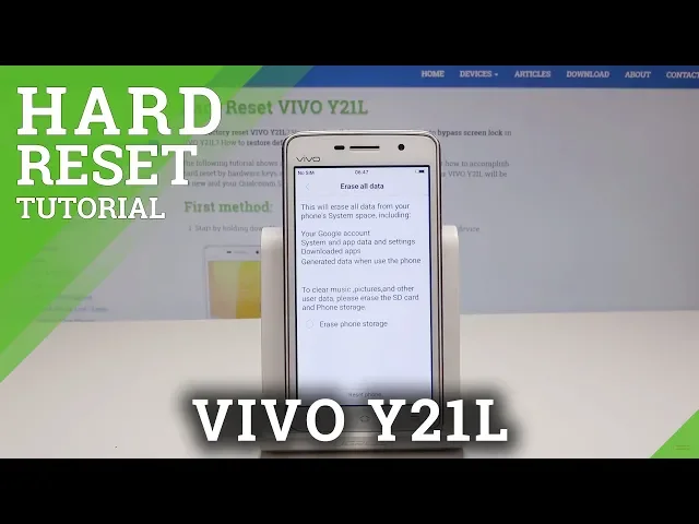 Video thumbnail for VIVO Y21L HARD RESET / VIVO FACTORY RESET TUTORIAL