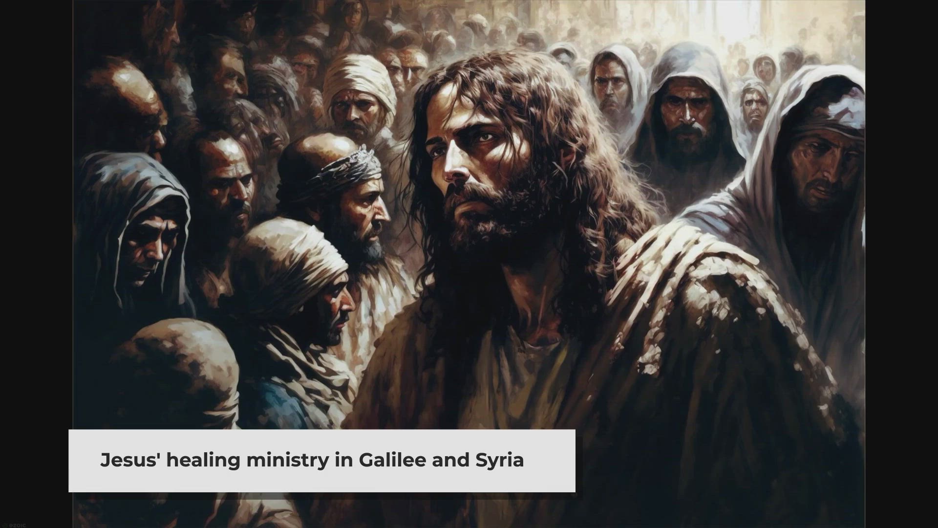 'Video thumbnail for The Gospel of Matthew - Jesus Ministers to Crowds of People | Matthew Chapter 4 : 23 - 25'