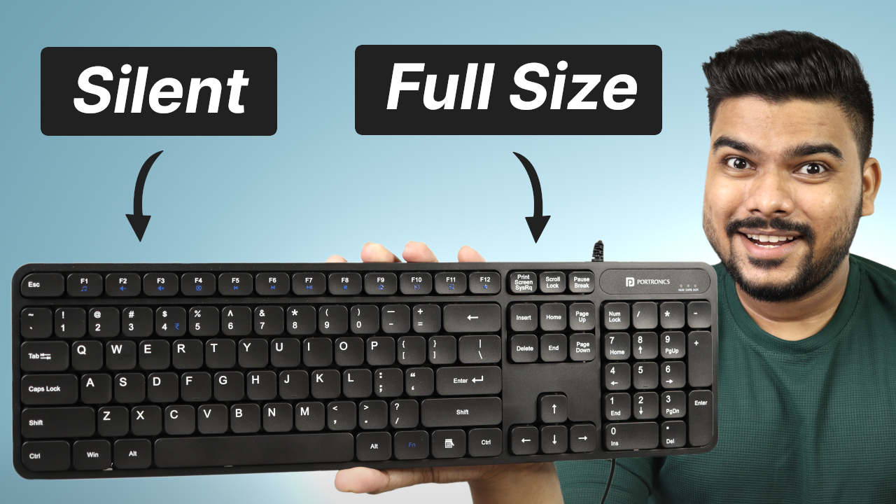 Video thumbnail for Silent & Full Size Wired Keyboard | Portronics Ki Pad 3 Review