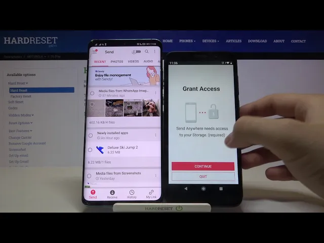Video thumbnail for How to Transfer Files with Send Anywhere app form MOTOROLA Moto E6 to Android Phone
