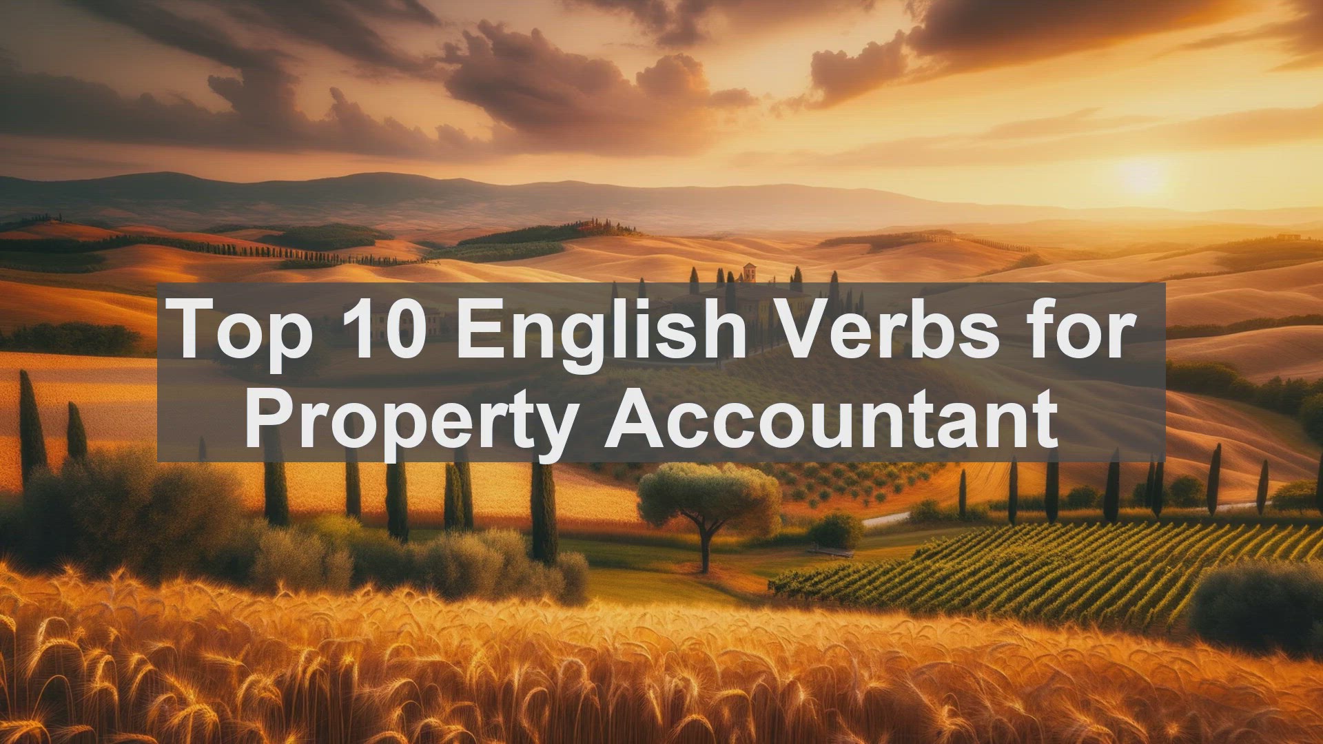 'Video thumbnail for Top 10 English Verbs for Property Accountant'