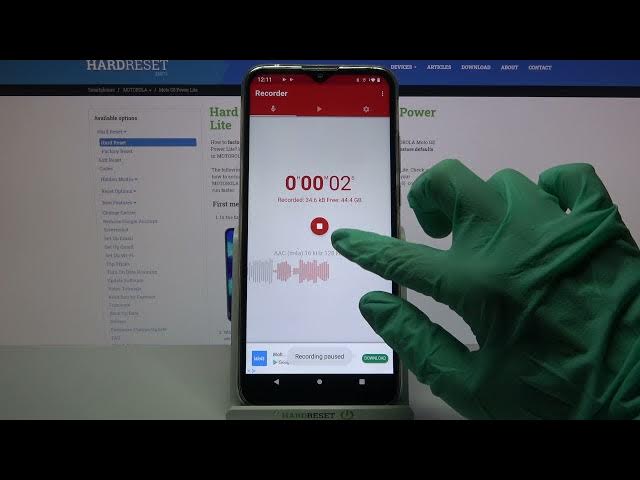 Video thumbnail for How to Record Sounds on MOTOROLA Moto G8 Power Lite – Use Sounds Recorder
