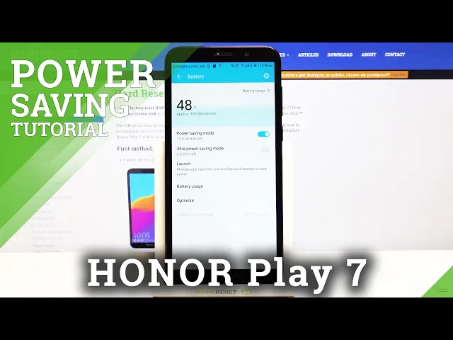 Video thumbnail for Power Saving Mode on HUAWEI Honor Play 7 – Save Battery
